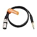 Disino 1/4 Inch TRS to XLR Male Balanced Signal Interconnect Cable Quarter inch to XLR Patch Cable - 3.3 Feet