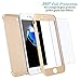 iPhone 7 Plus Case, Coocolor [Perfect Fit] 360 Degree All-around Ultra Thin Full Body Coverage Protection Dual Layer Hard Slim Case + Tempered Glass Screen Protector For iPhone 7 Plus-Gold