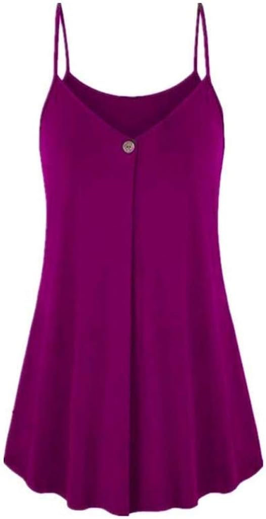 YANYUN 2020 Women Fashion Button Sleeveless Vest Top Summer Plus Size Wedding Party Beach Casual Sexy Tank Loose Cute Tshirt