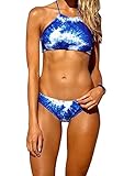 Ninimour Women Push Up Halter Swimsuit Bikini Set