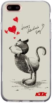 Love Crazy Boyfriend and Girlfriend Couples Matching Cell Phone Cases for iphone 7, [Morphing Image Back Kissing Cat ] Eco-friendly Soft TPU and Lenticular [Random Bending] iPhone 7 Cases