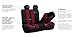 FH Group Striking Striped Car Seat Covers - Universal Fit, Low Back & Front, Airbag Compatible, Split Bench Rear, Washable Seat Covers for SUV, Sedan, Van - Burgundy