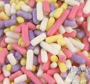 Spring Mix Sprinkles Pastel Jimmies Bakery Topping 8 ounces colored sprinkles