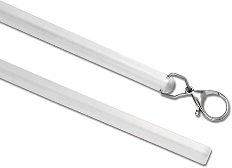 Toofn 2 Pack 36 Inch Universal Drapery Pull Rod Invisible Clear