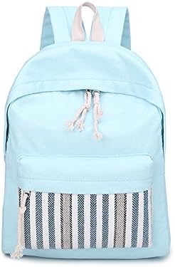 Canvas shoulder bag / handbag / Japanese and Korean version of the tide college high school students schoolbag / junior high school students travel backpack small fresh ( Color : Blue )