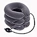 Neck Traction Ohuhu Cervical Traction Collar Device for Neck and Back Pain Relief, Inflatable Spine Alignment Pillow, Grey, for Thanksgiving, Halloween, Christmas Gifts