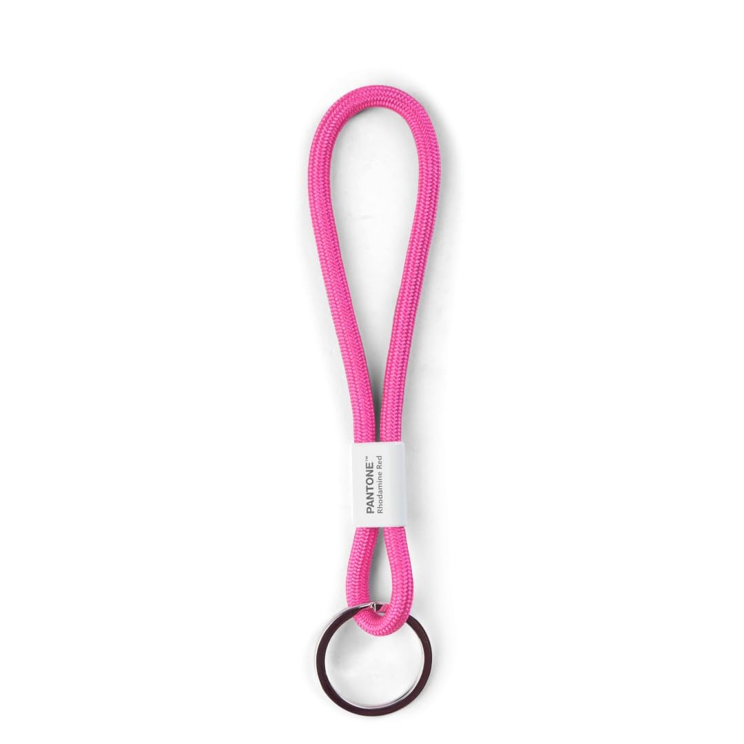 Copenhagen Design Pantone Designer Lanyard Key Chain Robust and Colourful Short Rhodamine Red C, Nylon, 18 — image 1
