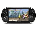 CZT Version 64Bit 4.3 Inch 8GB Handheld Game Console Build in 1200+ Games Video Game Console Support NEOGEO/CPS/FC/SFC/GBA/GBC/GB/SMC/SMD/SEGA Games MP3 MP5 Player Ebook Camera Recording(Black)