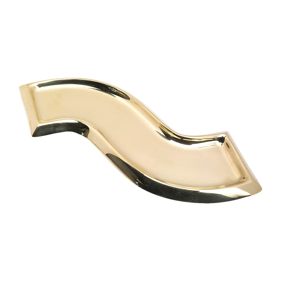 NKlaus Candle plate wave brass gold polished Coaster wedding candle holder 10483