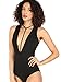 Verdusa Women's Plunge Y-Strap V Neck Sleeveless Bodysuit Black S