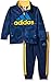 adidas Toddler Boys' Tricot Jacket and Pant Set, Navy/Yellow, 3T