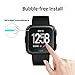 AKWOX [4 Pack] Compatible with for Fitbit Versa Tempered Glass Screen Protector, [0.3mm 2.5D High Definition] Screen Protector for Fitbit Versa [9H Hardness] [Crystal Clear] [Scratch Resist]