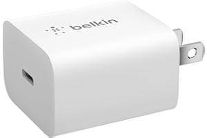 Belkin 20W Wall Charger, USB-C Charger Block, Fast Charging Block for iPhone 16, 16 Plus, 16 Pro, 16 Pro Max, 15, 15 Pro, 15 Pro Max, 14, 14 Pro, 14 Pro Max, Galaxy S24, iPad, AirPods & More - 1-Pack