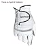 Men's Compression-Fit Stable-Grip Genuine Cabretta Leather Golf Glove, Super Soft, Flexible, Wear Resistant and Comfortable, White (L, Left Hand)