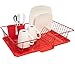 Sweet Home Collection 3 Piece Metal Dish Drainer Rack Set with Drying Board and Utensil Holder, 12