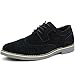 Alpine Swiss Beau Mens Dress Shoes Genuine Suede Wing Tip Oxfords Black 12 M US