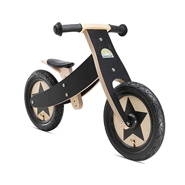BIKESTAR Mitwachsendes Kinder Laufrad Holz Lauflernrad Kinderrad für Jungen Mädchen ab 2-4 Jahre | 12 Zoll 2 in 1…