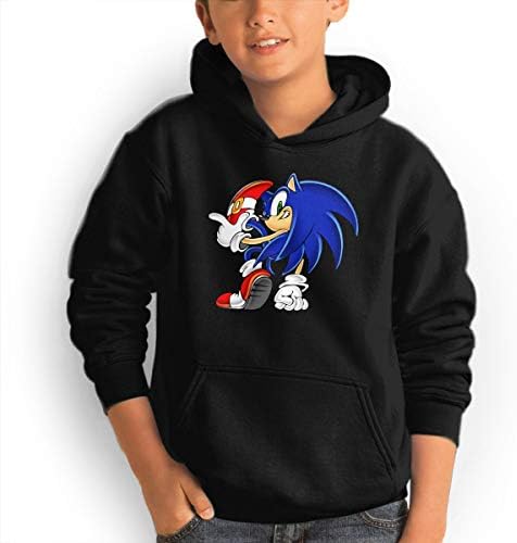 NELOHA Teen Hoodies, Sonic Hedgehog Hooded Sweatshirt Cool Aesthetic Pullover Hoodie for Boys Girls Teens
