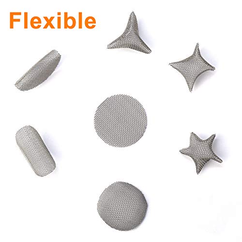 200 PCS Pipe Screens, Metal Pipe Screen 100% Stainless Steel, Pipe Screen Filters 3/4 Inch with Metal Box (My Grandfather and My Father's Choice)