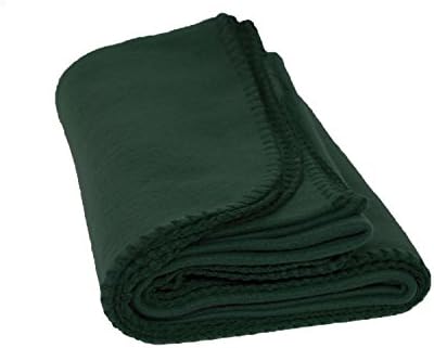 Fleece Throw Blanket - Lightweight Soft Brushed Polar Fleece for Men, Women &amp; Kids- Ultra Soft Anti-Pill Polyester 50" x 60" (FOREST GREEN)