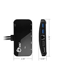 SIIG (JU H30212 S1)   Base de vídeo Mini DP con USB 3.0 LAN, color blanco