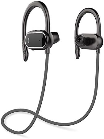 S9 Intelligent Pedometer Bluetooth Headphones, Wireless Sports Earphones/Mic IPX7 Waterproof HD Stereo Sweatproof Earbuds for Gym Running Workout 8 Hour Noise Cancelling Headsets (Black)