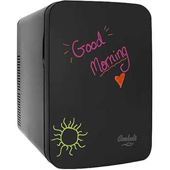 Cooluli Vibe Blackboard 15 Liter Compact Cooler Warmer Thermoelectric Mini Fridge for Bedroom, Office, Car, Dorm, Kids, Cosmetics - Portable Can Cooler, Skincare Fridge