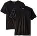 Calvin Klein Men's Size Big Cotton Classics 2 Pack Crew Neck Tshirts, Black, Tall/Large