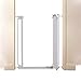 Bindaboo Hallway Pet Gate, Swing Closed, White, Extra-Tall