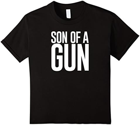 unisex-child Son of a Gun funny father son matching tee shirt 6 Black