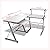 K&A Company Computer Desk Workstation with Pull Out Keyboard Tray White