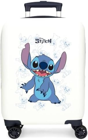 Happy Stitch Bagaglio, Unisex - Bambini e ragazzi, Bianco, 33 x 50 x 20 cm