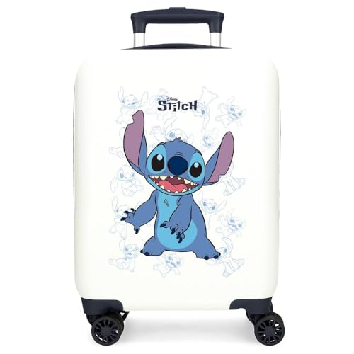 Happy Stitch Bagaglio, Unisex - Bambini e ragazzi, Bianco, 33 x 50 x 20 cm