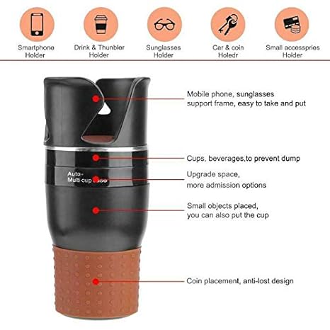 3 in 1 multi function phone holder storage box sunglass holder 360º rotatable adjustable car drink cup holder black maso car cup holder drink holders automotive cate org