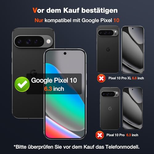 LK Tempered Glass Compatible with Google Pixel 10, 2 x Screen Protectors and 2 x Rear Camera Protectors with Installation Frame (Anti-Scratch, Bubble-Free, 9H Hardness, Ultra Clear)