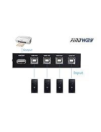 findway Hub USB Impresora Compartir Sharing switch de 4 puertos mt 1 a4b cf