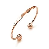 Copper Clamshell Magnetic Golf Bracelet 5mm - Magnet Bracelet for Men and Women