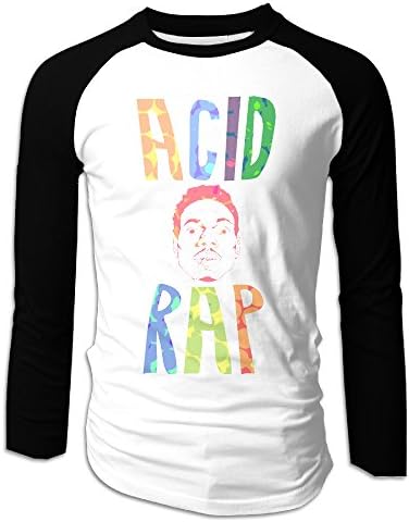 ARTCGH Chance The Rapper Acid Rap Logo Men's Long Sleeve Raglan Tee Black S