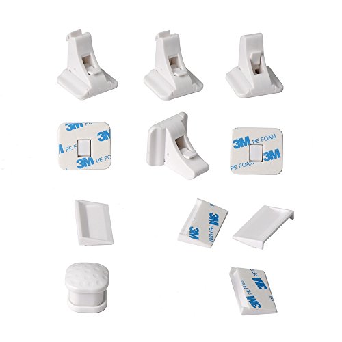 Magnetic Cabinet Locks, Baby-Proofing Cabinet and Drawers Locks, Heavy Duty Locking System (4 Locks + 1 Key)