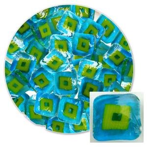 Turquoise Hip To Be Square Millefiori - 90 Coe