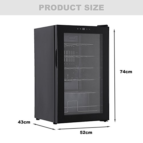 Mecor 24-Bottle Compressor Wine Cooler Freestanding Wine Chiller Refrigerator Cabinet,Black - Thumbnail 7