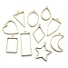 iloveDIYbeads 30PCS Bezel Charms Pendants - Open Back & Hollow Mold Assorted Geometric & Pressed Flower Frame Pendants for DIY Crafts
