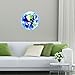 WANGZHIMING Removable 3D Luminous Blue Light Earth American Plate Pattern Self-Adhesive DIY Glowing Planets Wall Sticker for Kids' Room Nursery Living Room Home Decoraions