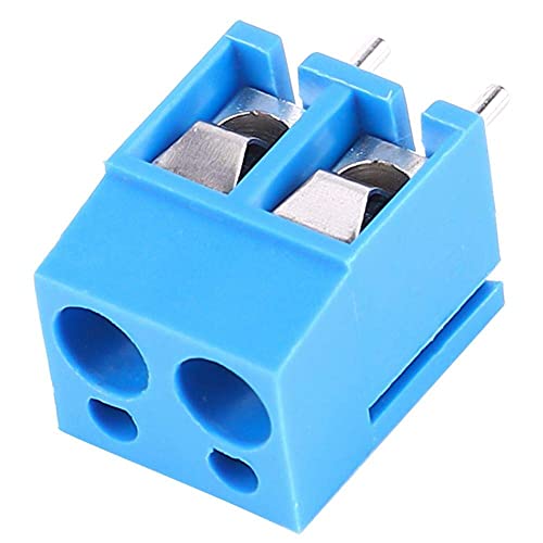 50pcs 2-Pin 5.0mm Circuit Board Wiring Screw Terminal Blocks Electrical Connector