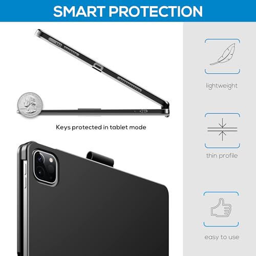 typecase Touch Keyboard Case for iPad Air 11"(M4/M3/M2, 2026/2025/2024) & Pro 11“, Air 5&4 - Multi-Touch Trackpad, 360° Rotatable, 11 Color Backlight, Thin & Light, Black