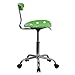 Flash Furniture Vibrant Spicy Lime and Chrome Swivel Task Office Chair with Tractor Seat