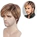 STfantasy Mens Wig Ombre Blonde Brown Short Straight Layered Synthetic Hair for Male Guy Everyday Wear Cosplay Halloween Partythumb 1