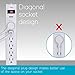 KMC 6-Outlet Surge Protector Power Strip with 10-Foot Cord, 1200 Joule, Overload Protection