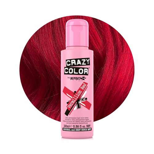 Crazy Color Vermillion Red no 40, 100ml - crème colorante Vermillion rouge