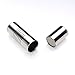 Linsoir Beads 316 Stainless Steel Hole Size 3mm Magnetic Clasp Magnetic Closure Cylinder Shell for Leather Bracelet and Cord 5 Sets